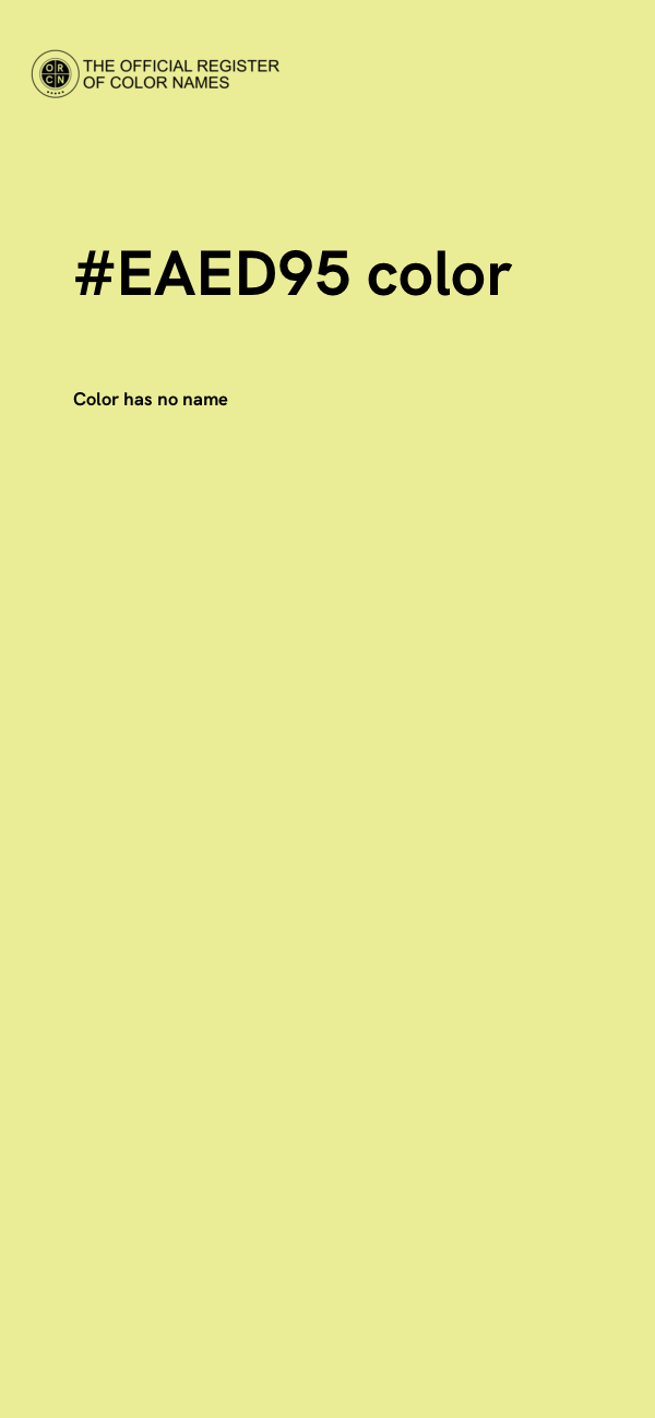 #EAED95 color image