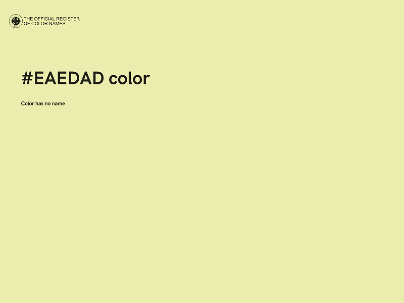 #EAEDAD color image