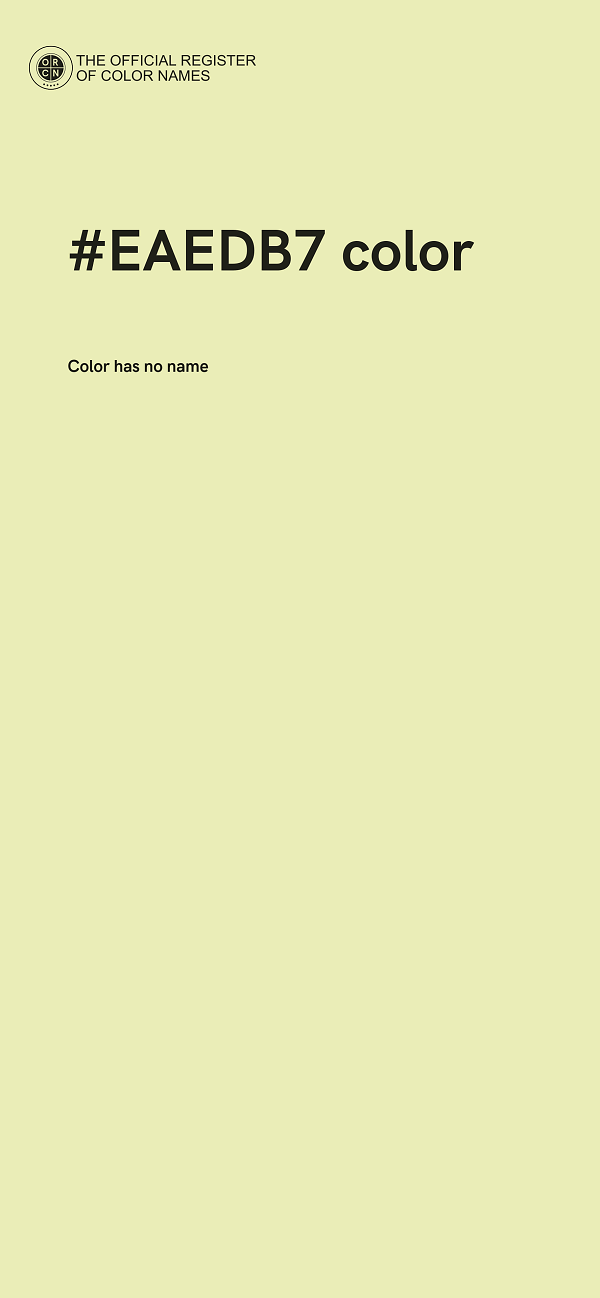 #EAEDB7 color image