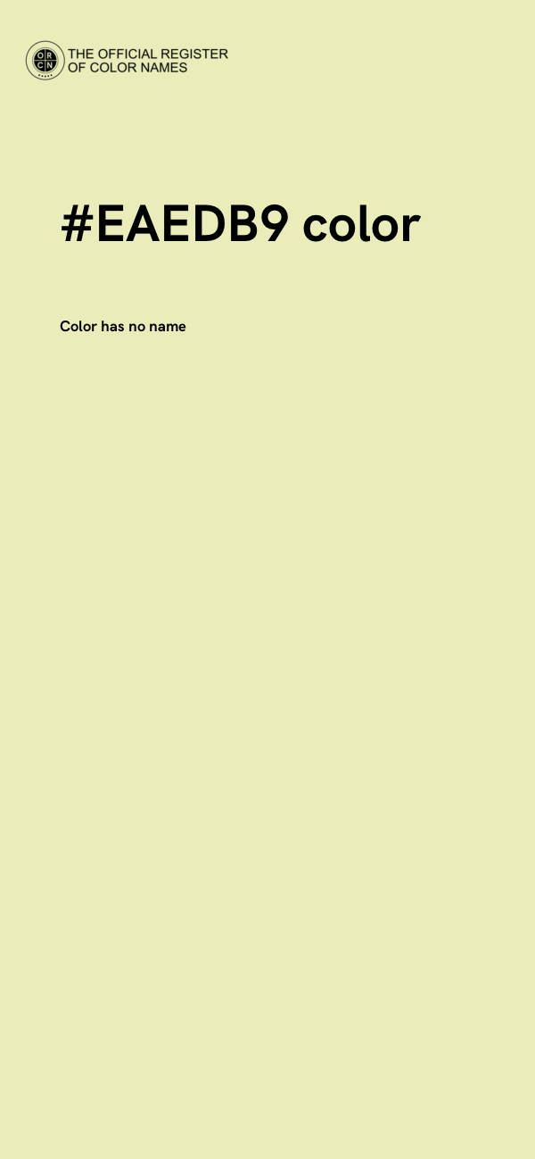 #EAEDB9 color image