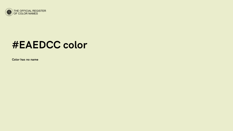 #EAEDCC color image