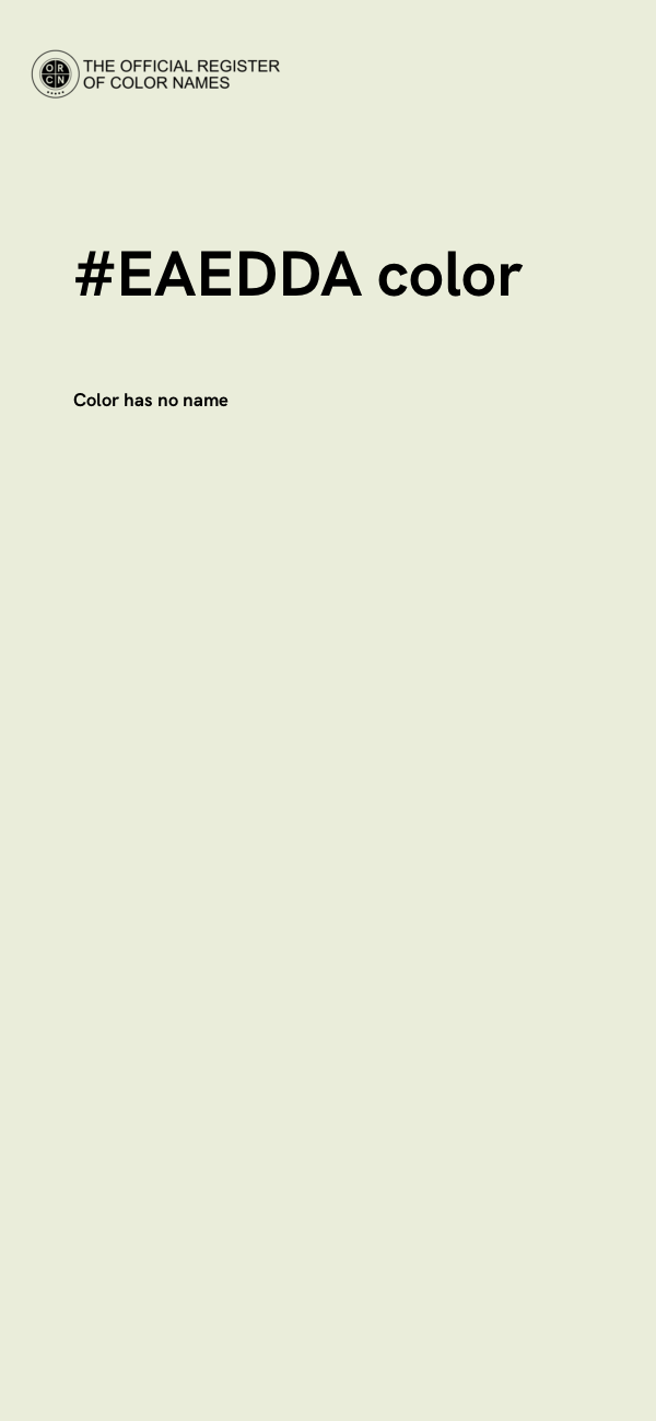 #EAEDDA color image