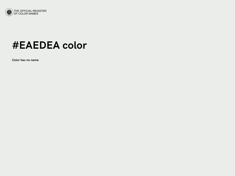 #EAEDEA color image