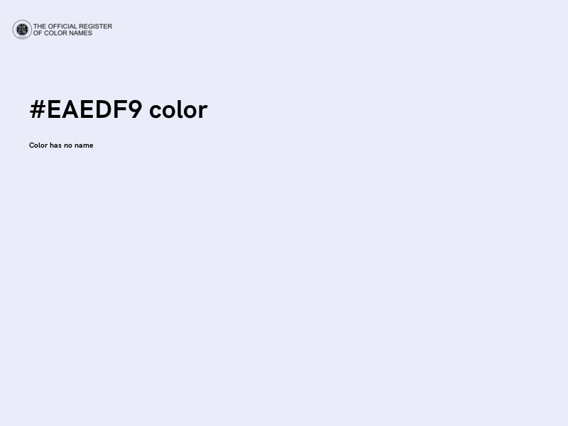 #EAEDF9 color image