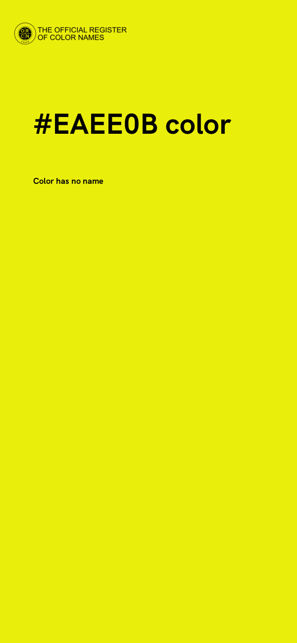 #EAEE0B color image