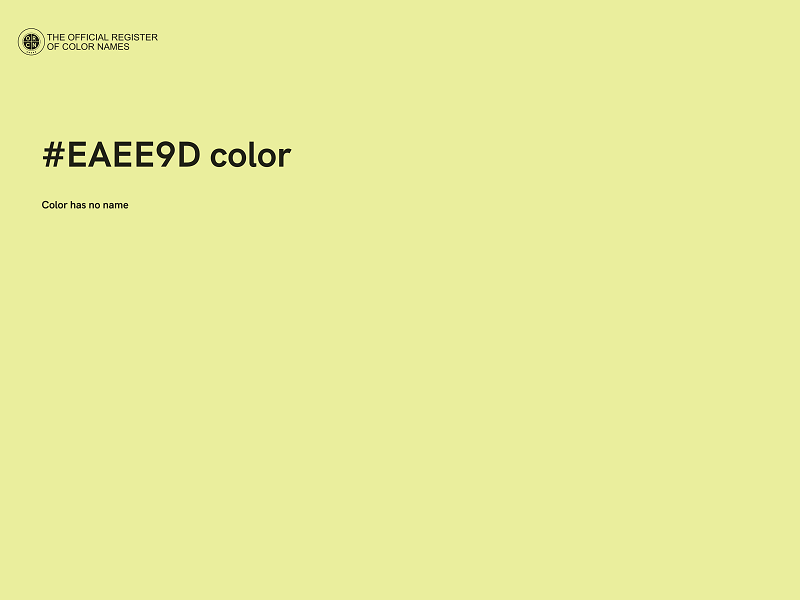 #EAEE9D color image