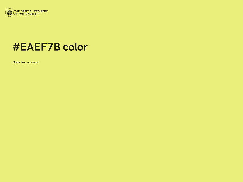 #EAEF7B color image