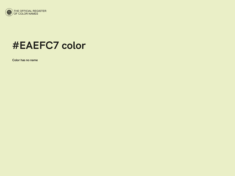 #EAEFC7 color image