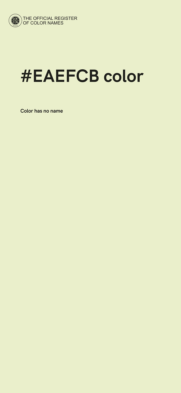 #EAEFCB color image