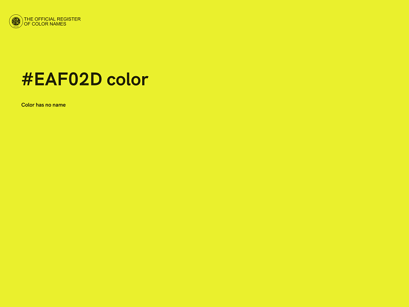 #EAF02D color image