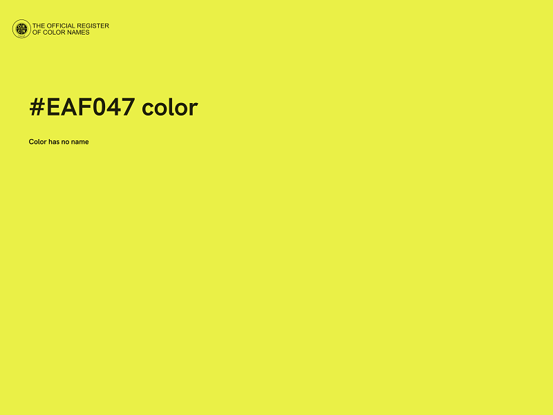 #EAF047 color image