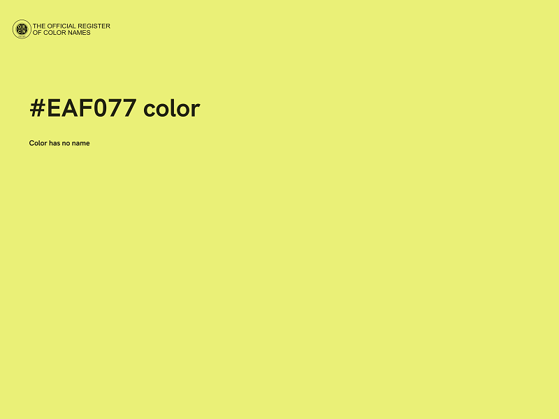 #EAF077 color image