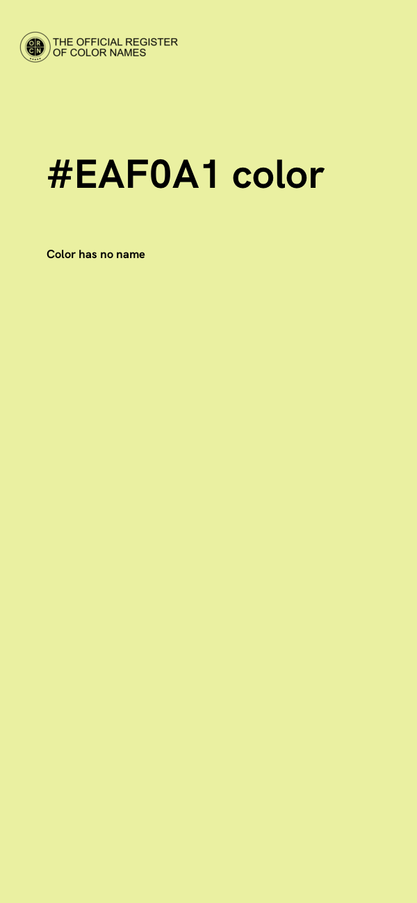 #EAF0A1 color image