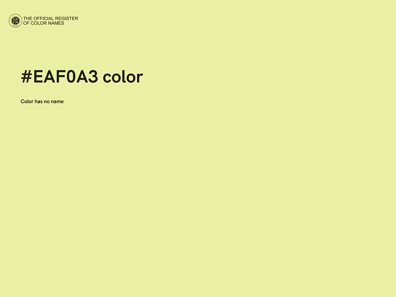 #EAF0A3 color image