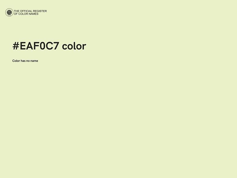 #EAF0C7 color image