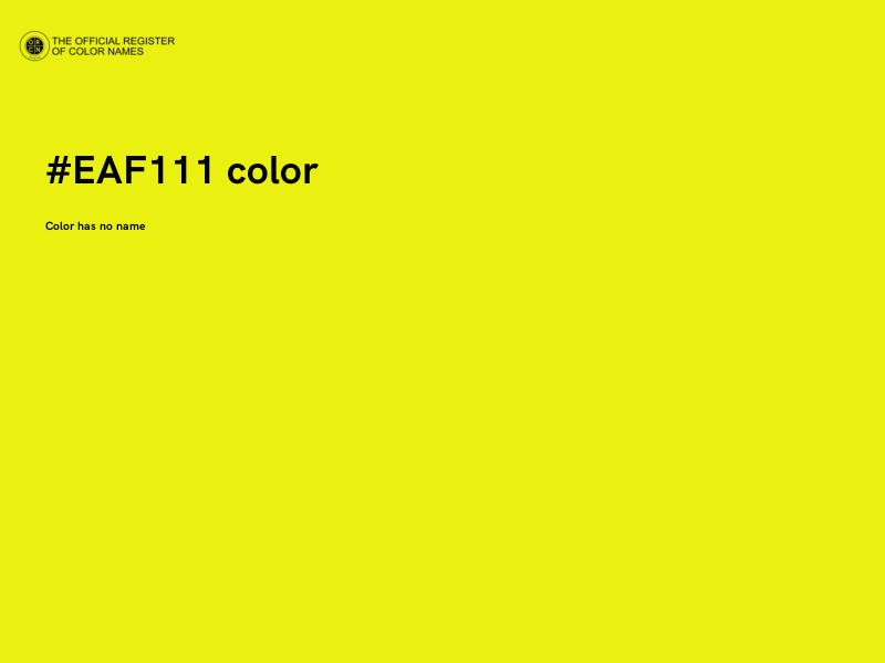 #EAF111 color image