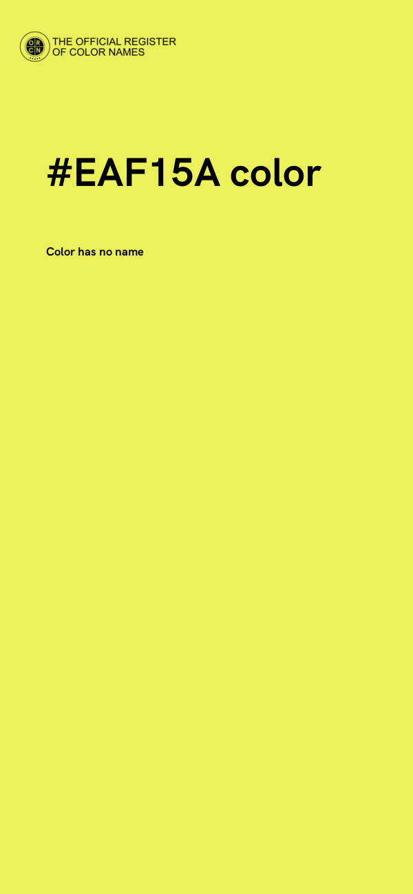 #EAF15A color image
