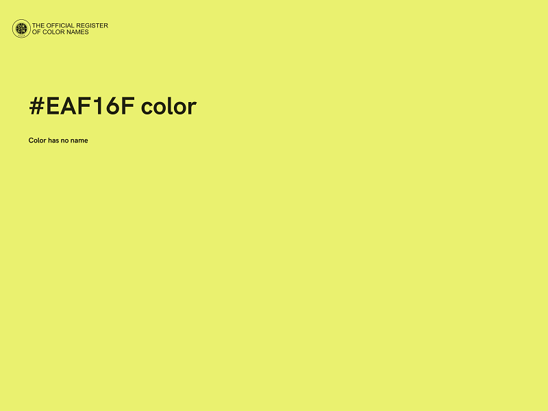 #EAF16F color image