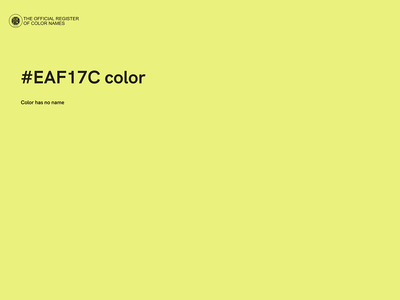 #EAF17C color image