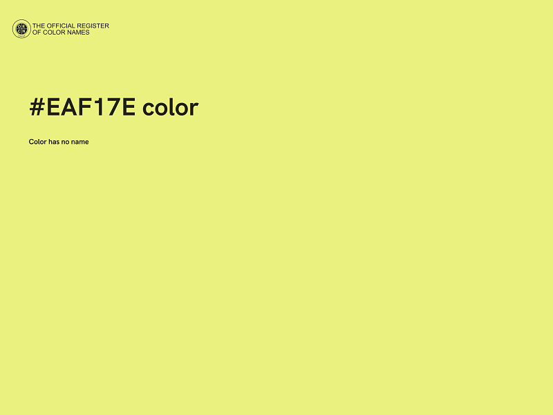 #EAF17E color image