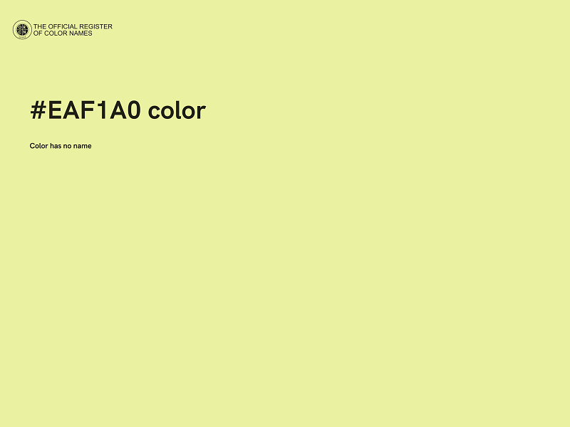 #EAF1A0 color image