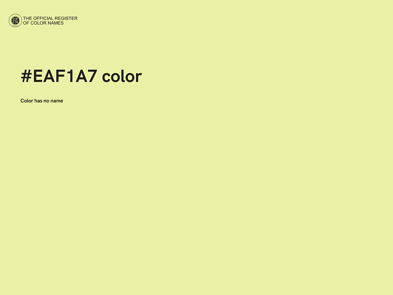 #EAF1A7 color image