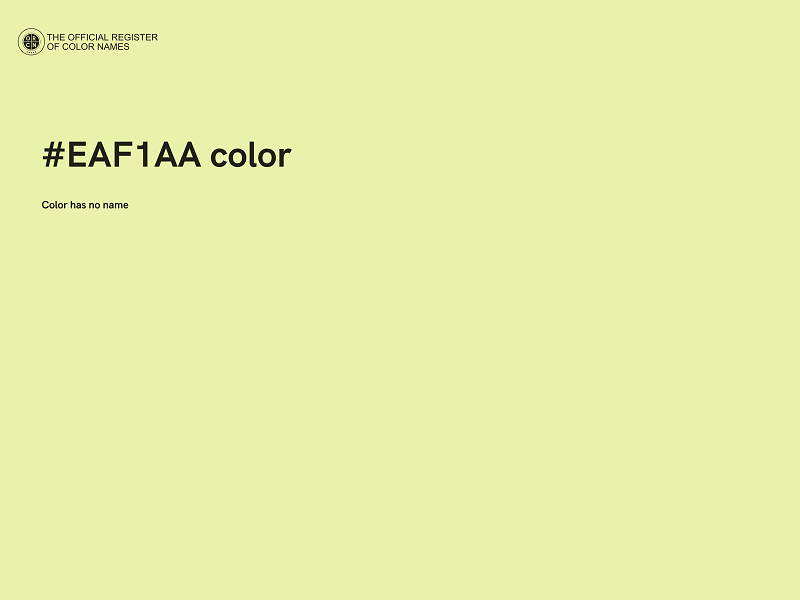 #EAF1AA color image