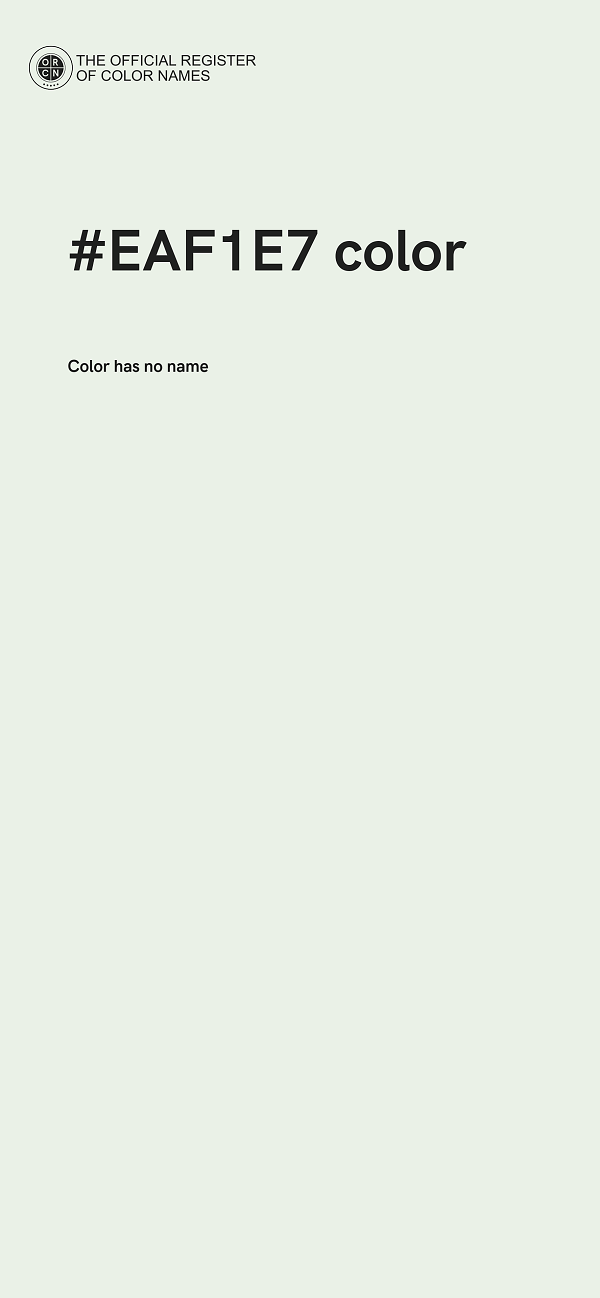 #EAF1E7 color image
