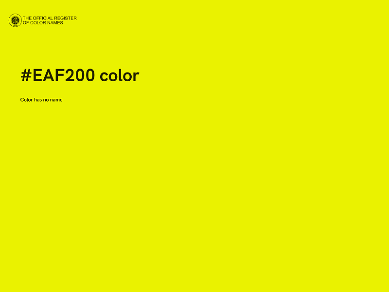 #EAF200 color image