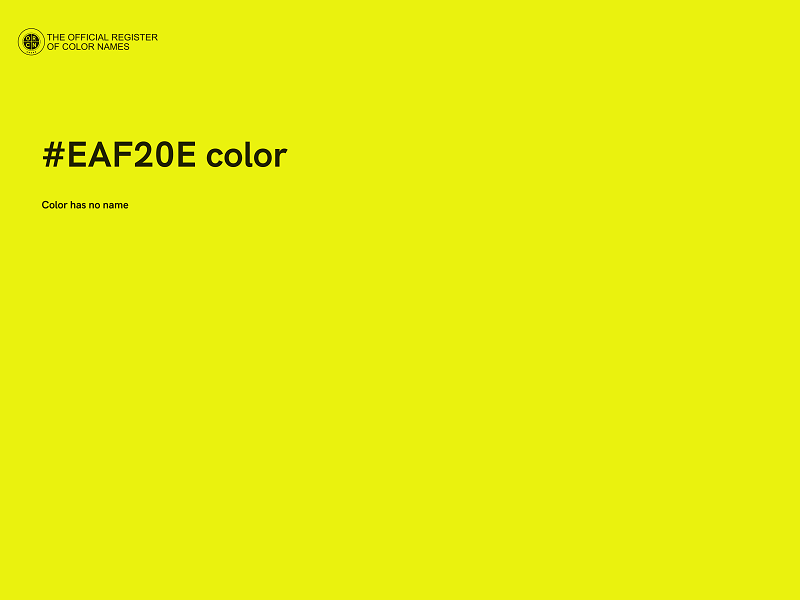 #EAF20E color image