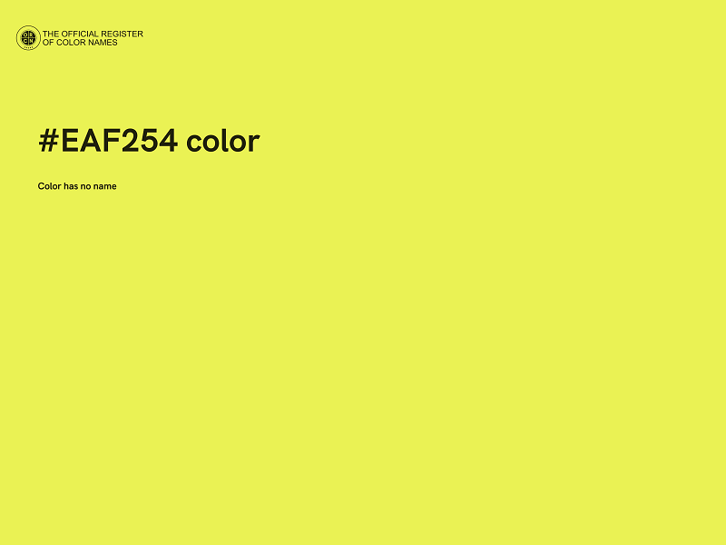 #EAF254 color image
