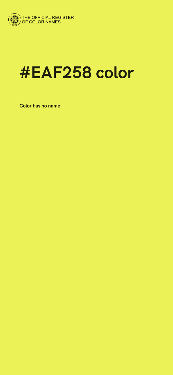 #EAF258 color image