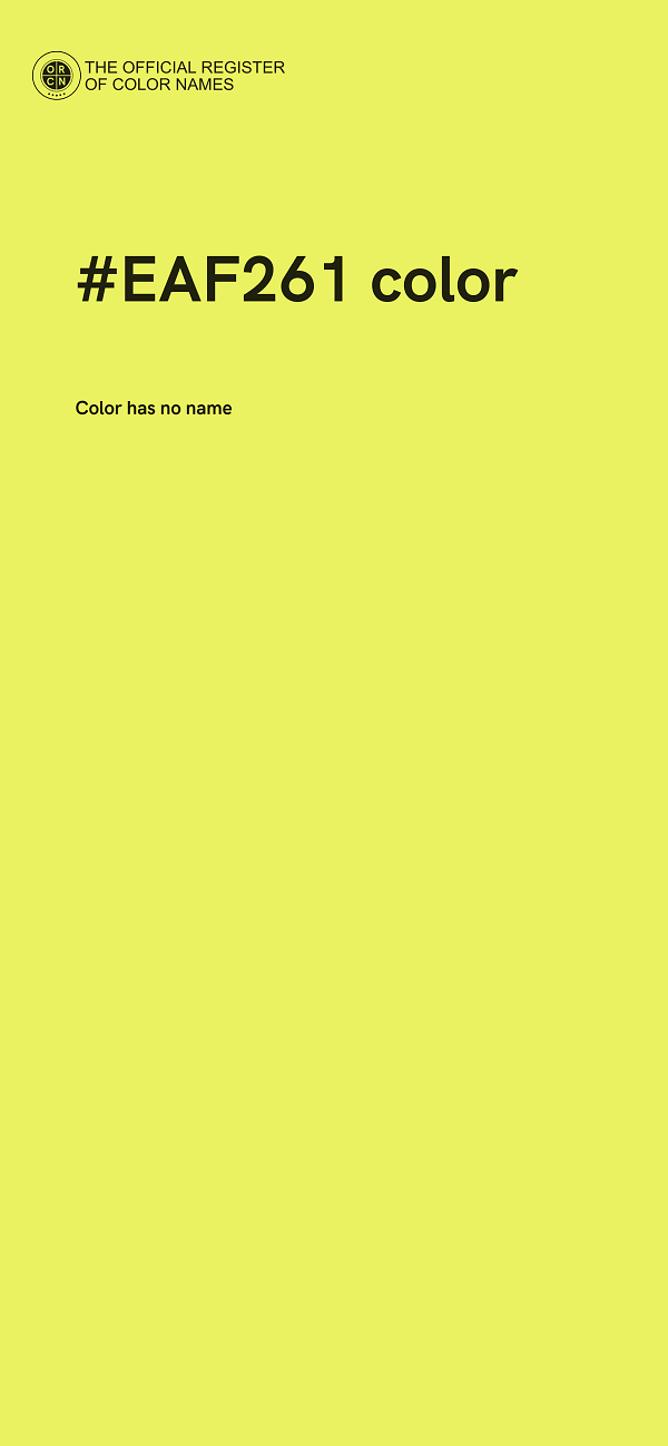 #EAF261 color image