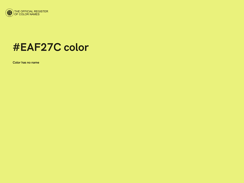 #EAF27C color image