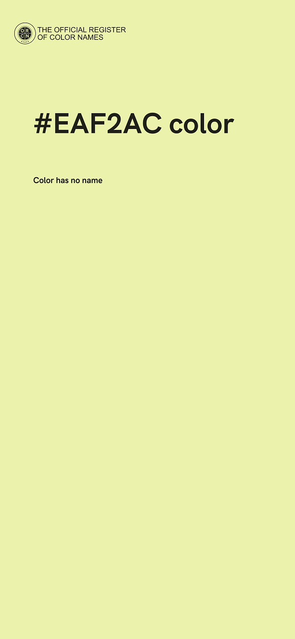 #EAF2AC color image