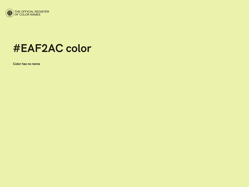 #EAF2AC color image