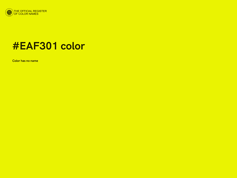 #EAF301 color image