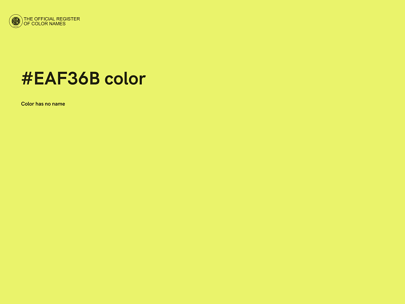 #EAF36B color image