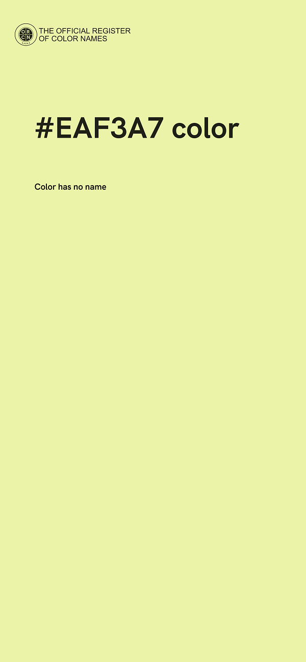 #EAF3A7 color image