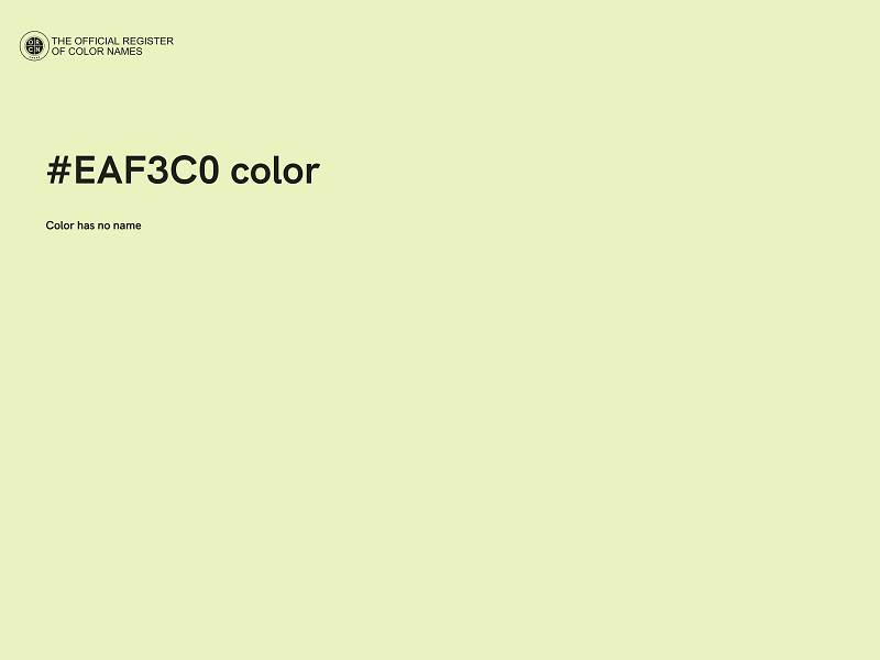#EAF3C0 color image