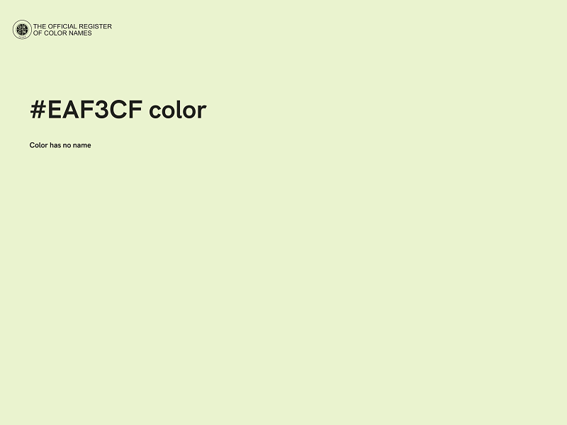 #EAF3CF color image