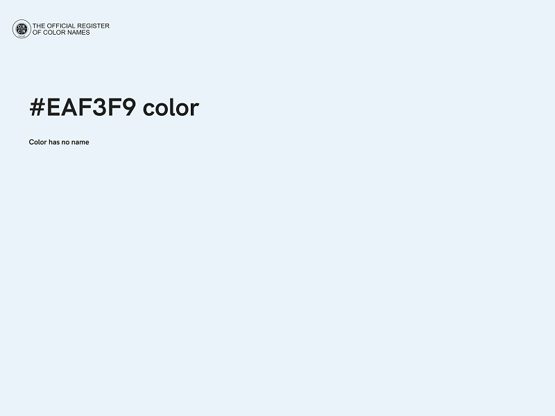 #EAF3F9 color image