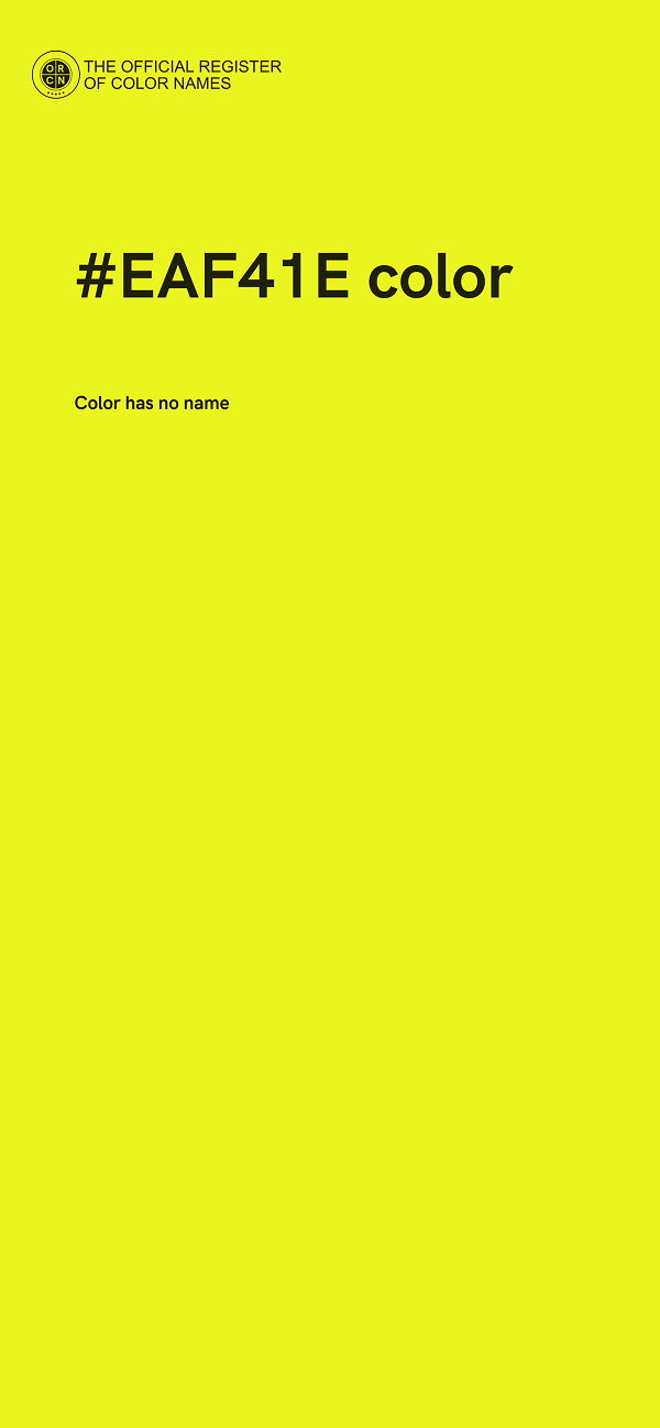 #EAF41E color image