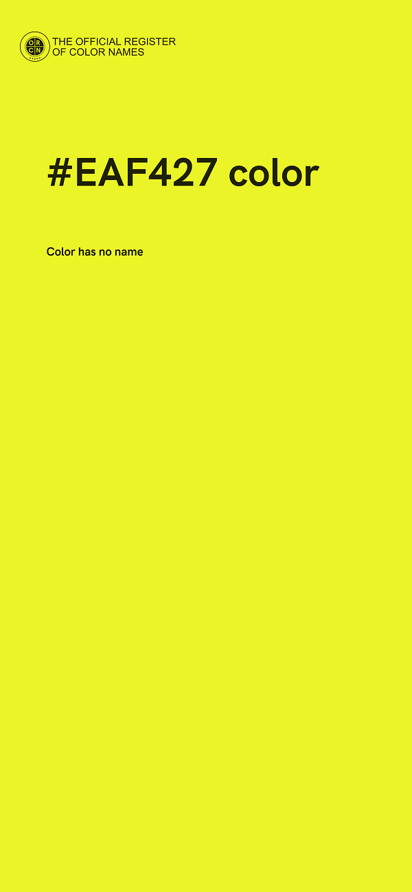 #EAF427 color image