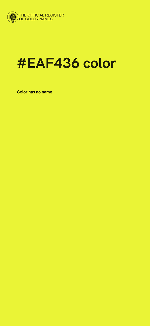 #EAF436 color image