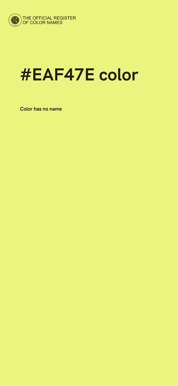 #EAF47E color image