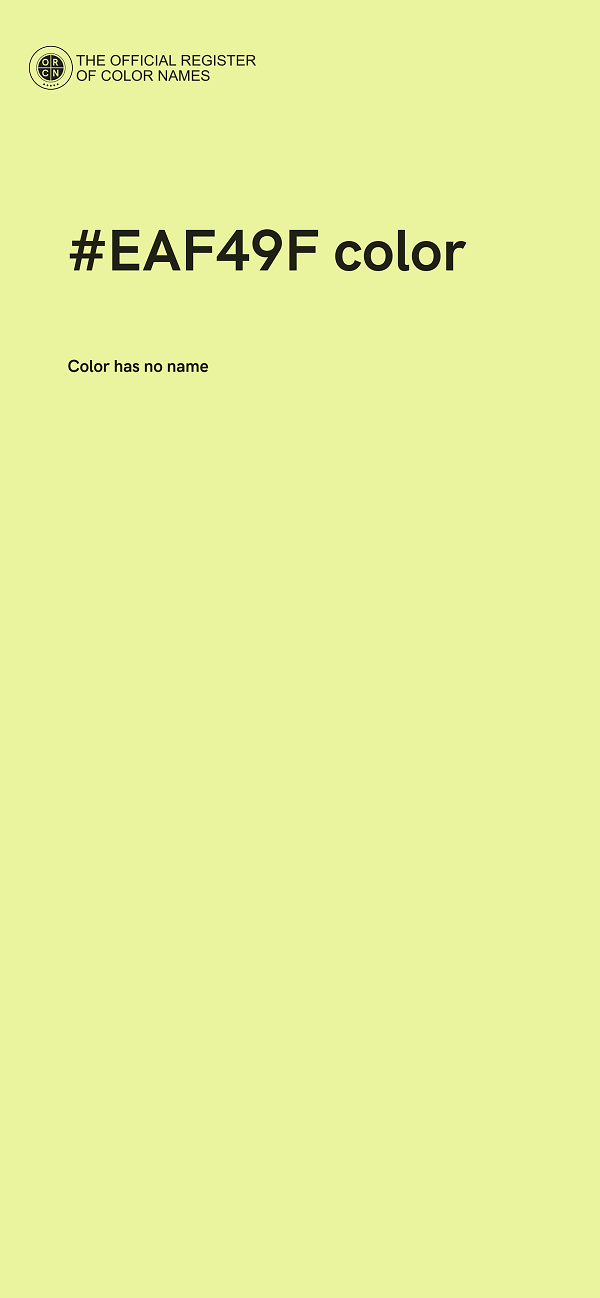 #EAF49F color image