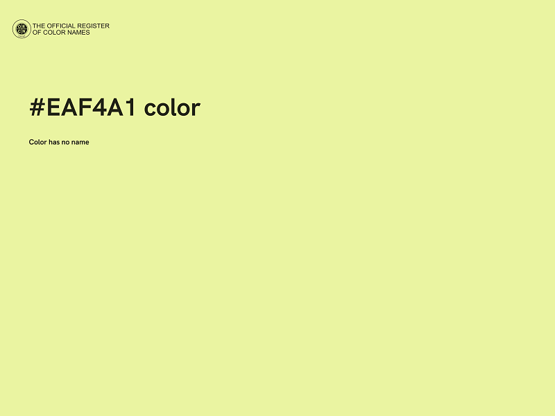 #EAF4A1 color image