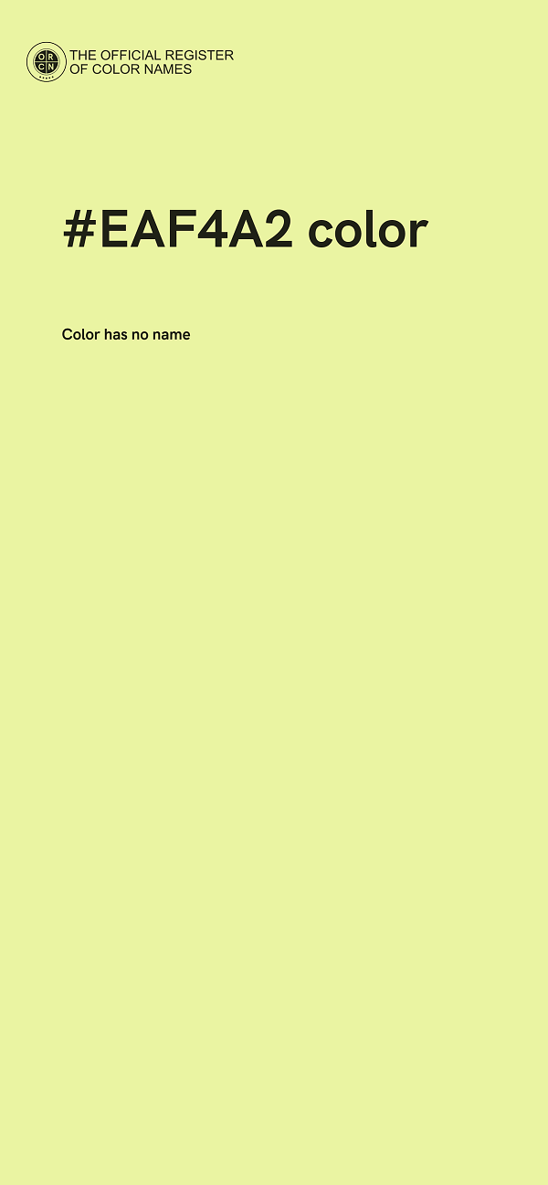 #EAF4A2 color image