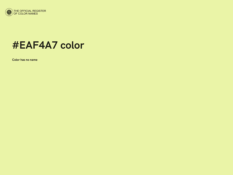 #EAF4A7 color image
